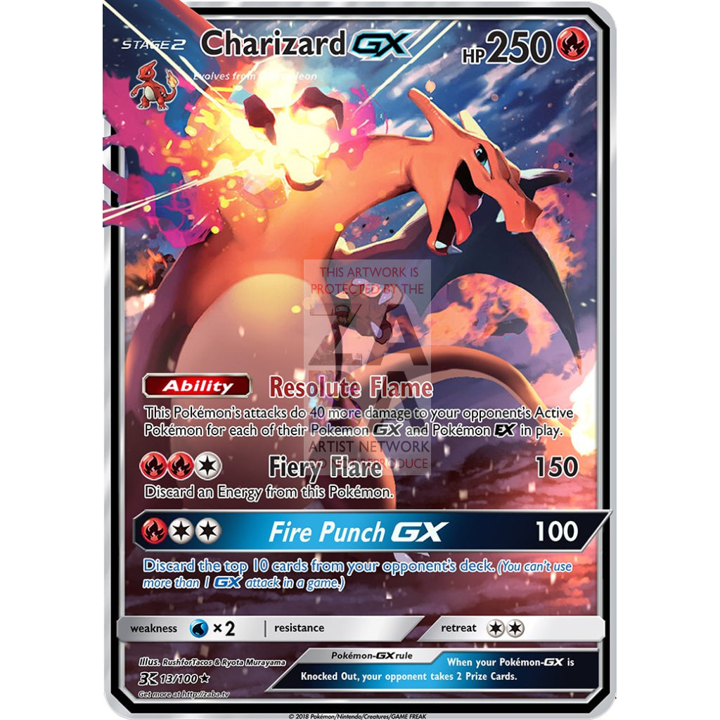 Charizard Gx Extended Art Custom Pokemon Card