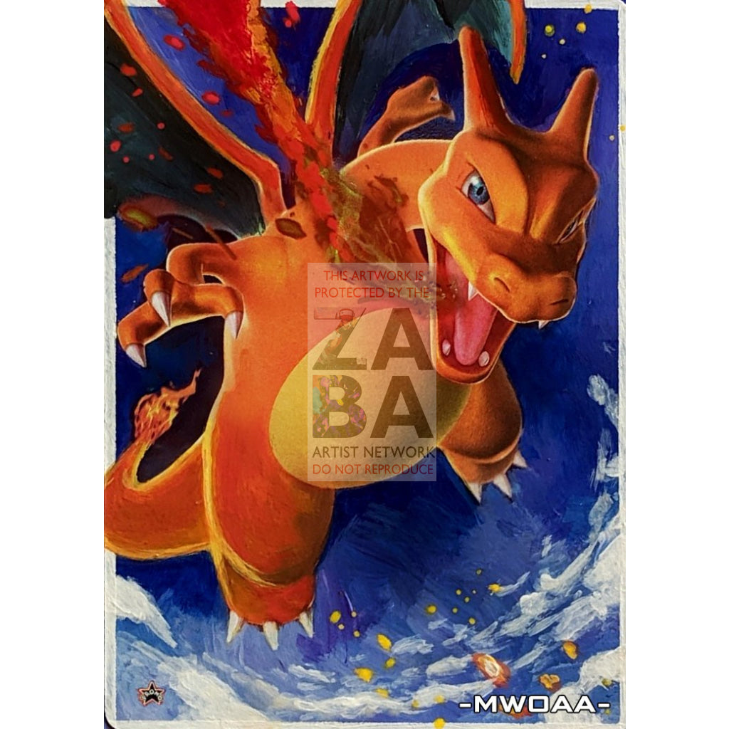 Charizard Gx Sm211 Promo Canvas Card Extension Silver Holo Custom Pokemon