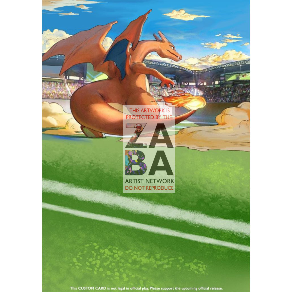 Charizard Japanese Promo 143 S-P Extended Art Custom Pokemon Card - ZabaTV