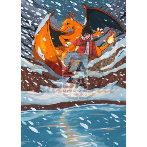Charizard Rc5/rc32 Xy Generations Extended Art Custom Pokemon Card Textless Silver Holographic