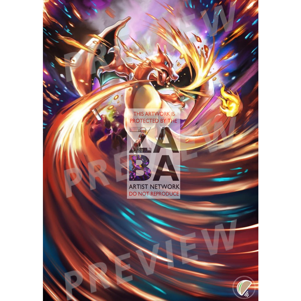 Charizard SM158 Promo Extended Art Custom Pokemon Card - ZabaTV