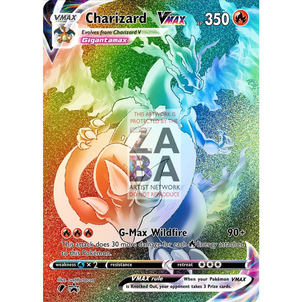 Charizard VMax (Dynamax) Custom Pokemon Card - ZabaTV