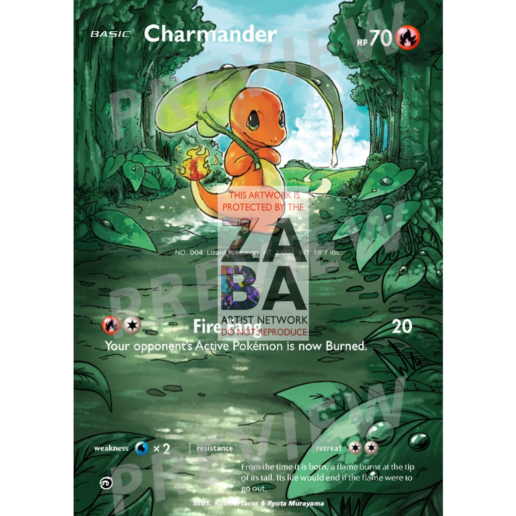 Charmander 1/70 Dragon Majesty Extended Art Custom Pokemon Card - ZabaTV