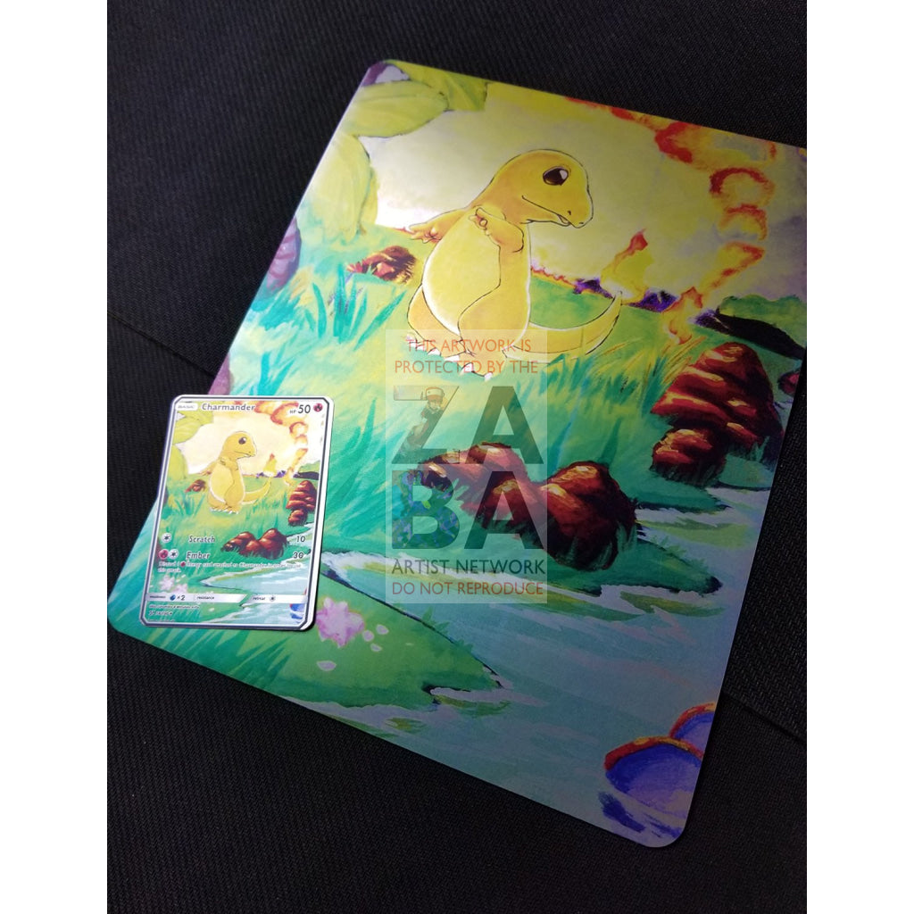 Charmander 46/102 8"x10.5" Holographic Poster + Card Gift Set - ZabaTV