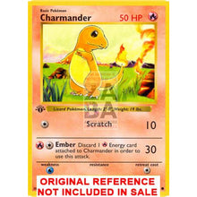 Charmander 46/102 Base Set (+Text) Extended Art Custom Pokemon Card