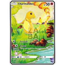 Charmander Base Set 46/102 Extended Art Custom Pokemon Card Non-Holographic