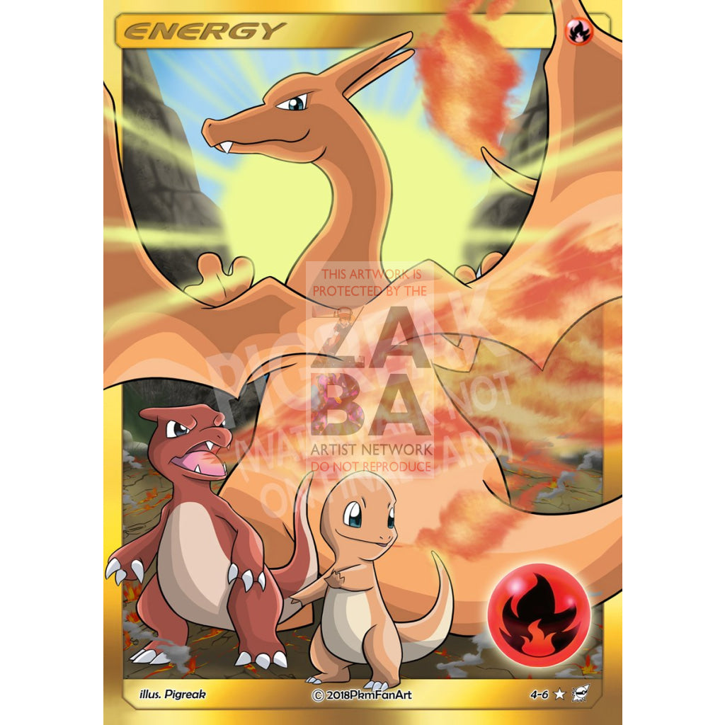 Charmander evolutions artwork- made orders to order