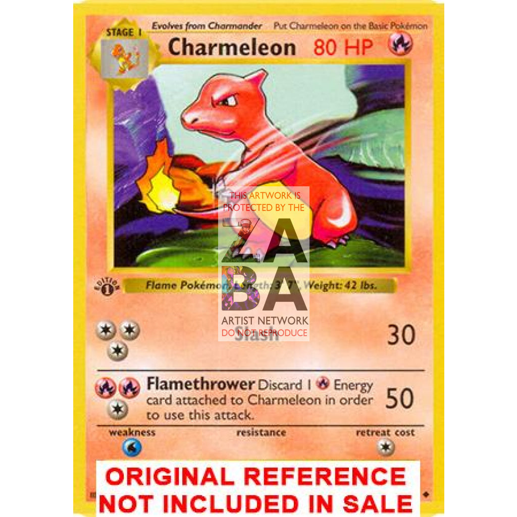 Charmeleon 24/102 Base Set (+Text) Extended Art Custom Pokemon Card - ZabaTV