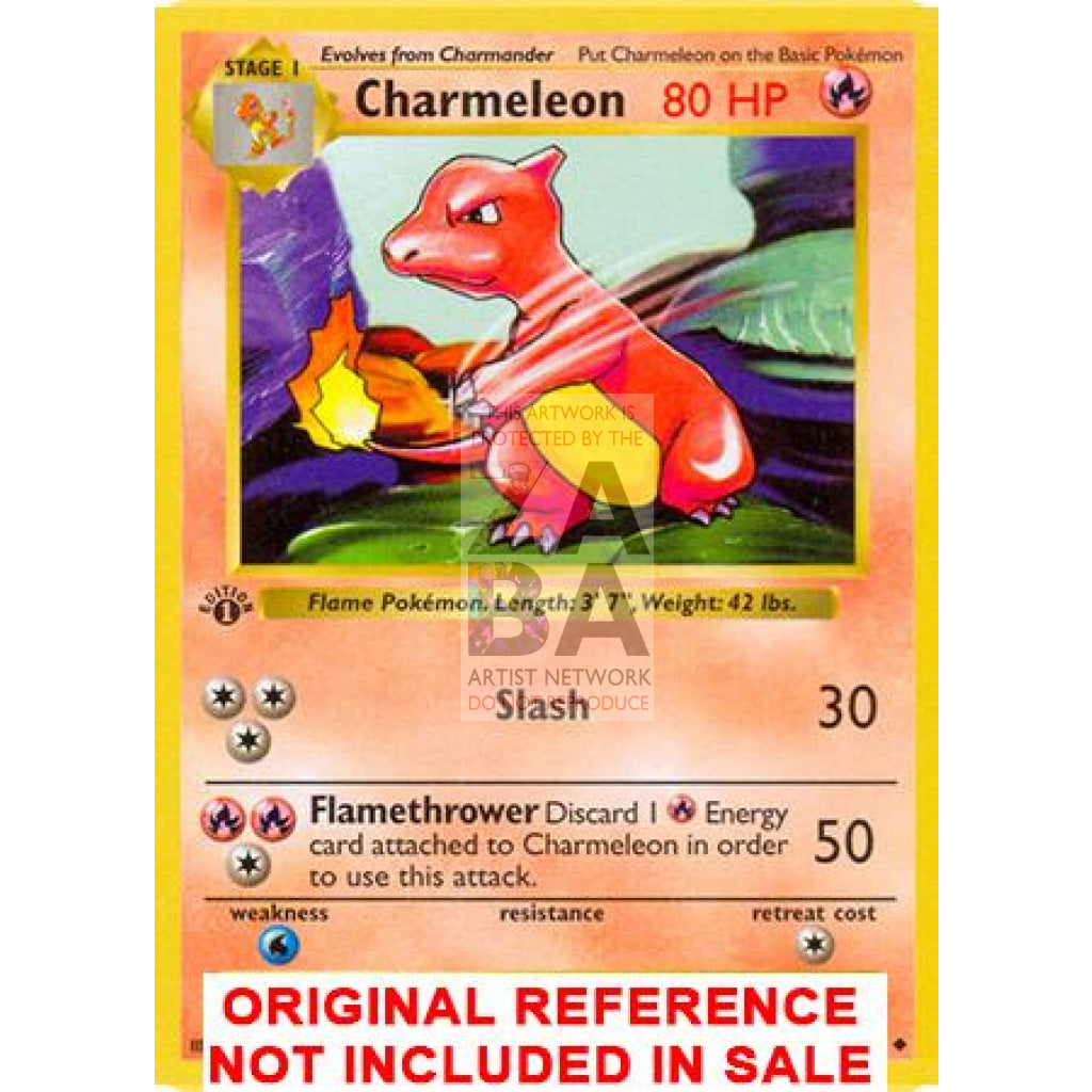 Charmeleon 24/102 Base Set (+Text) Extended Art Custom Pokemon Card - ZabaTV