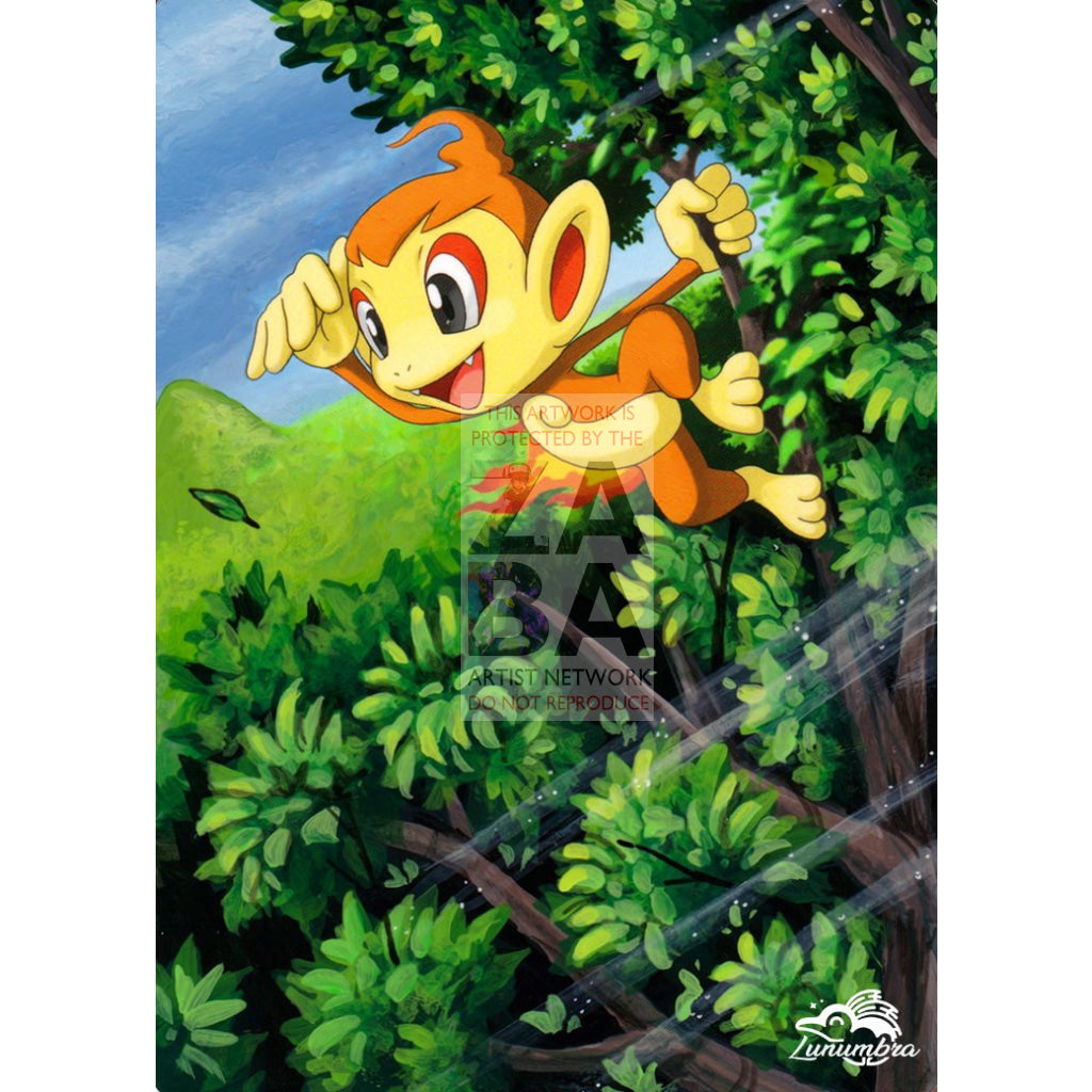 Chimchar 97/147 Supreme Victors Extended Art Custom Pokemon Card Textless Silver Holographic