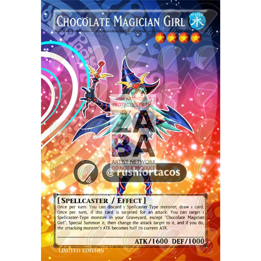 Chocolate Magician Girl Full Art ORICA - Custom Yu-Gi-Oh! Card - ZabaTV