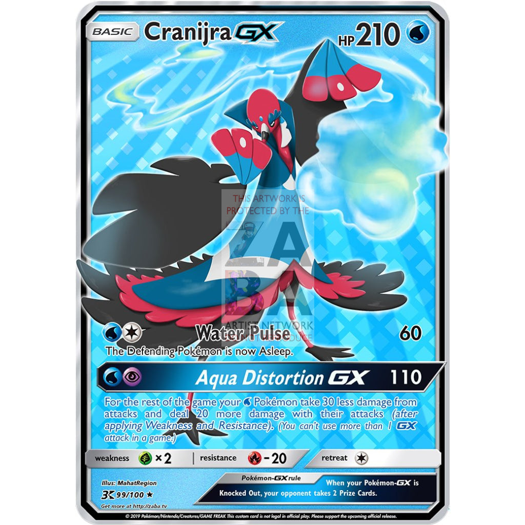 Cranijra Gx (Mahat Region) Custom Pokemon Card Basic Stage