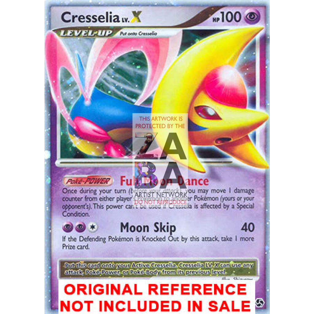 Cresselia Lv. X Great Encounters Extended Art Custom Pokemon Card - ZabaTV