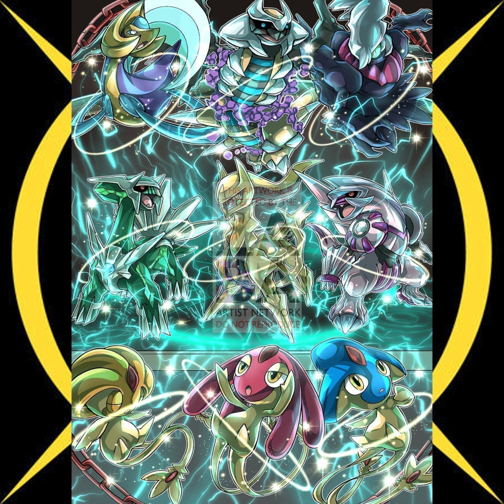 Cresselia V Sinnoh Legendaries Collage Custom Pokemon Card - ZabaTV