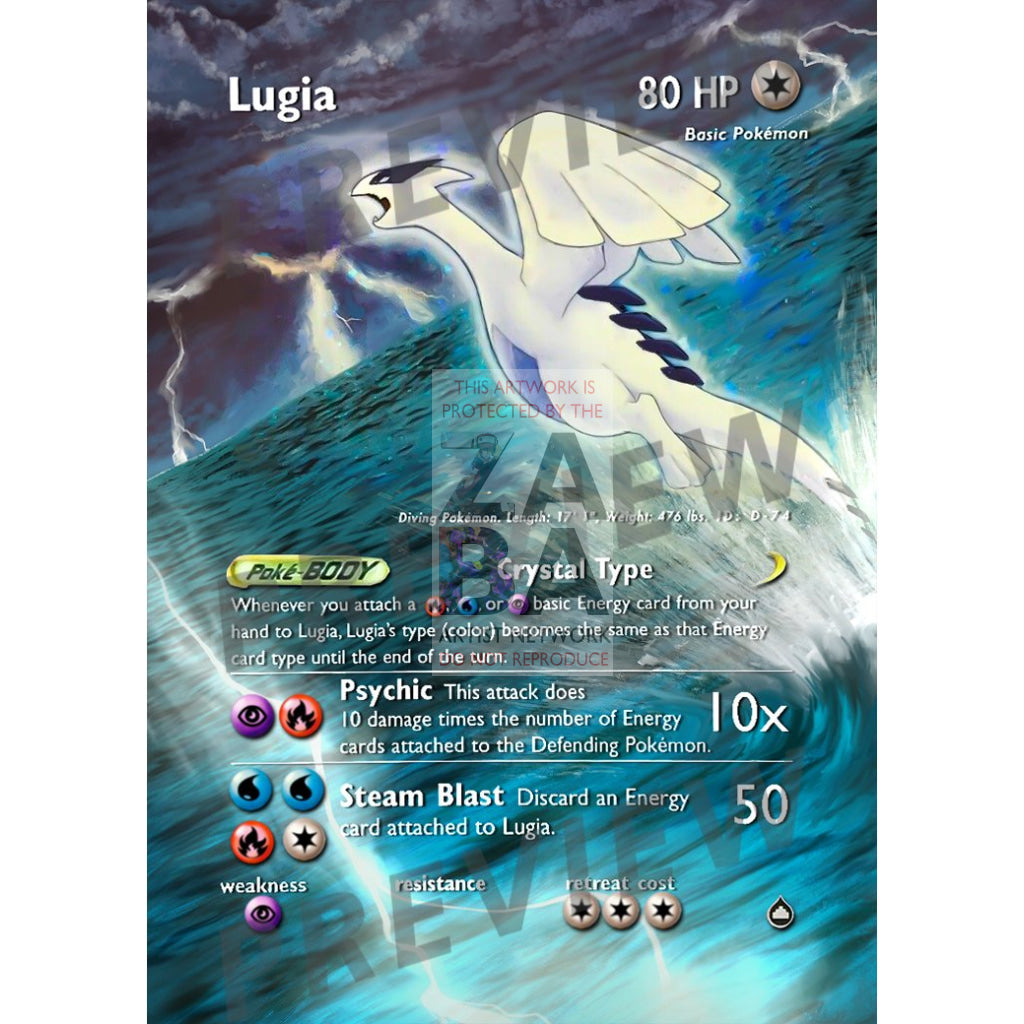 Crystal Lugia 149/147 Aquapolis Extended Art Custom Pokemon Card - ZabaTV