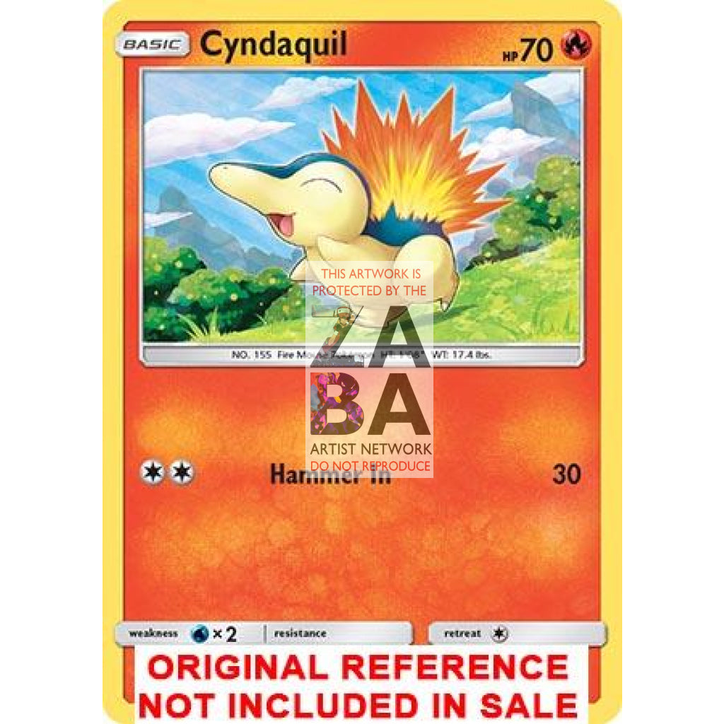 Cyndaquil 40/214 Lost Thunder Extended Art Custom Pokemon Card - ZabaTV