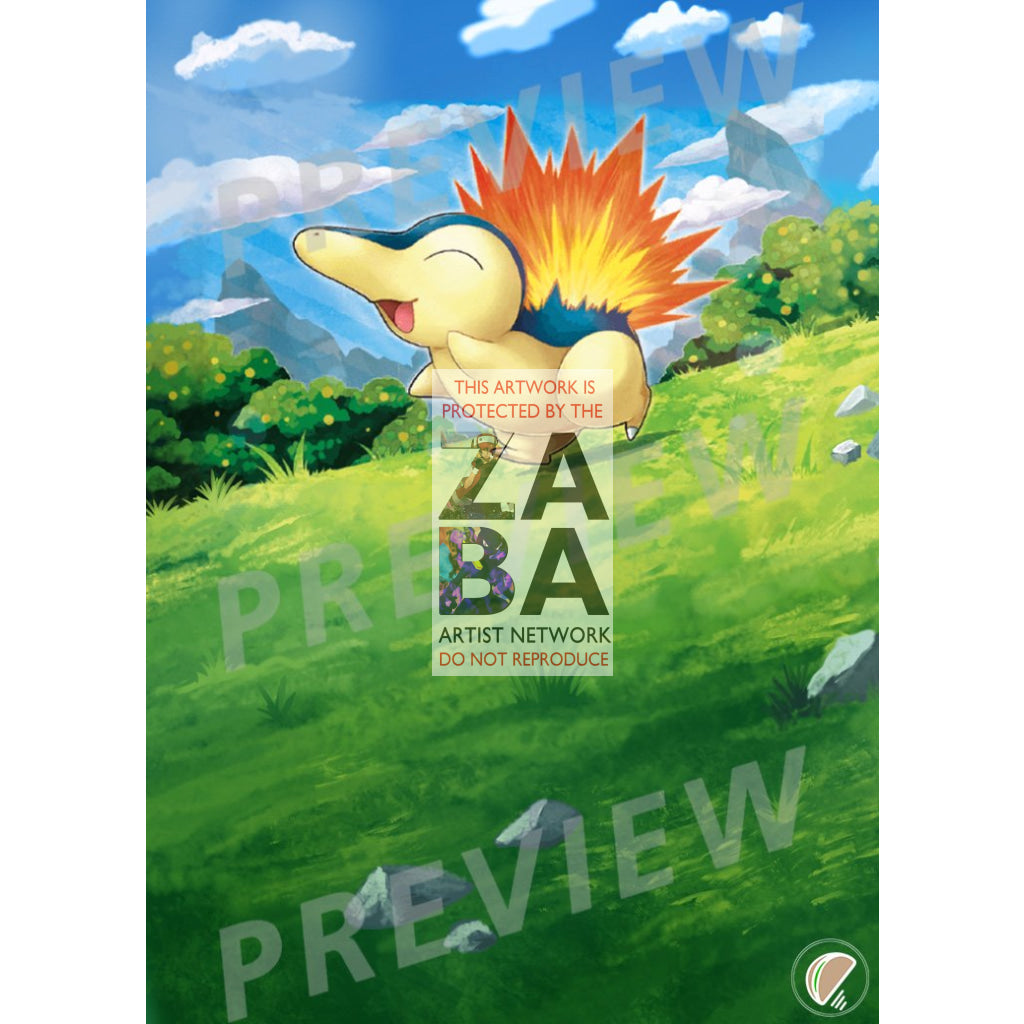 Cyndaquil 40/214 Lost Thunder Extended Art Custom Pokemon Card - ZabaTV