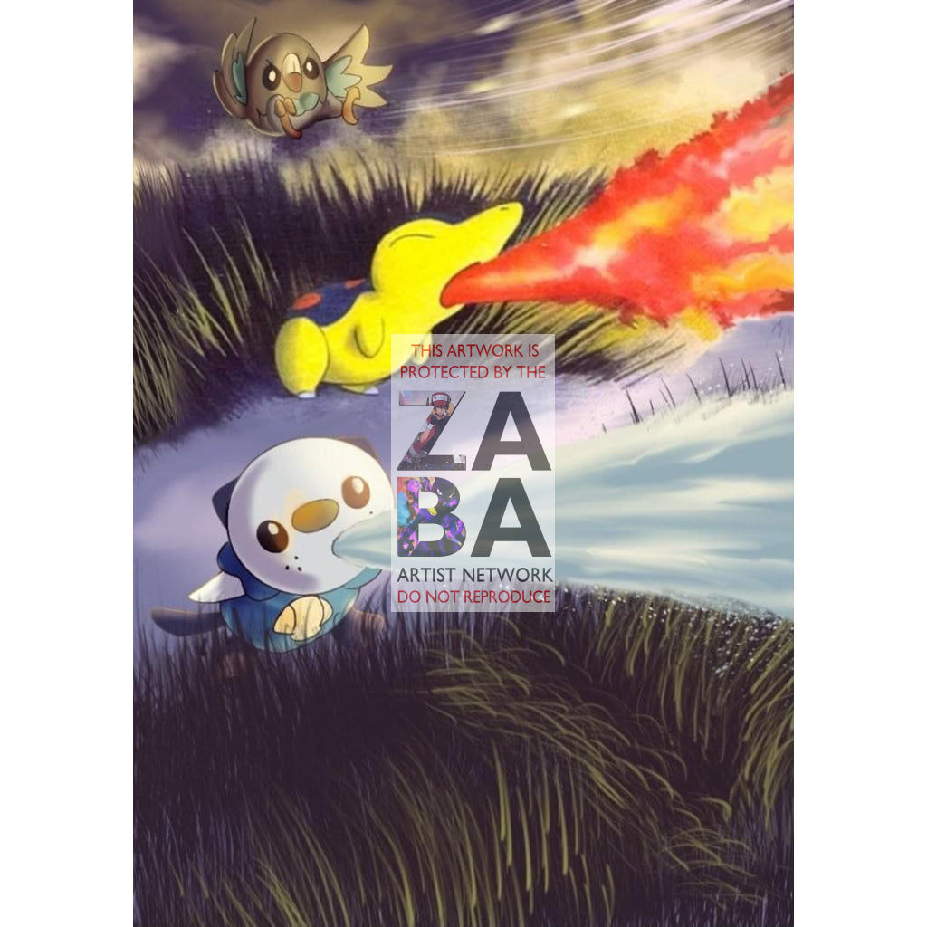 Cyndaquil, Oshawott & Rowlett Legends Arceus Starters Trio V3 Custom Pokemon Card - ZabaTV