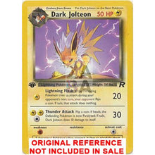 Dark Jolteon Team Rocket 38/82 8X10.5 Holographic Poster + Card Gift Set Custom Pokemon