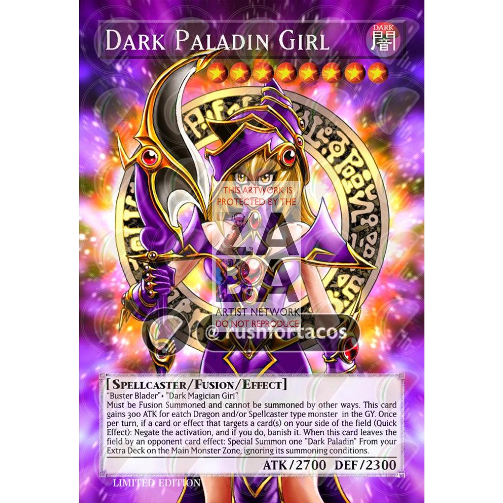 Dark Paladin Girl Full Art ORICA- Custom Yu-Gi-Oh! Card - ZabaTV