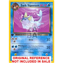 Dark Vaporeon 45/82 Team Rocket Extended Art Custom Pokemon Card