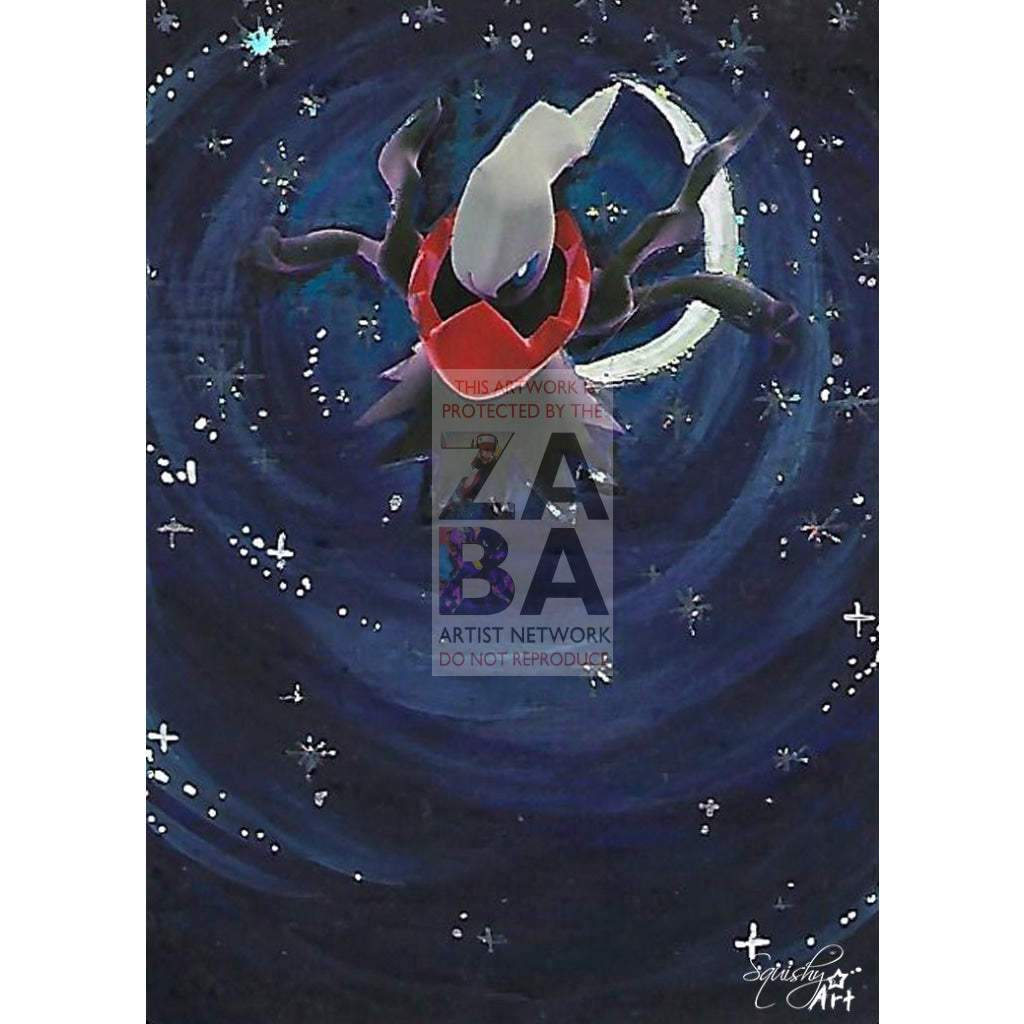 Darkrai 4/106 Great Encounters Extended Art Custom Pokemon Card Textless Silver Holographic