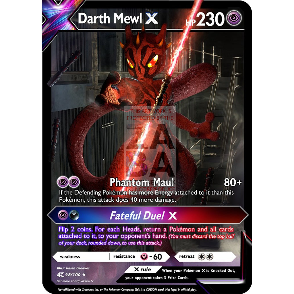 Darth Mewl X Custom Pokemon Card - ZabaTV