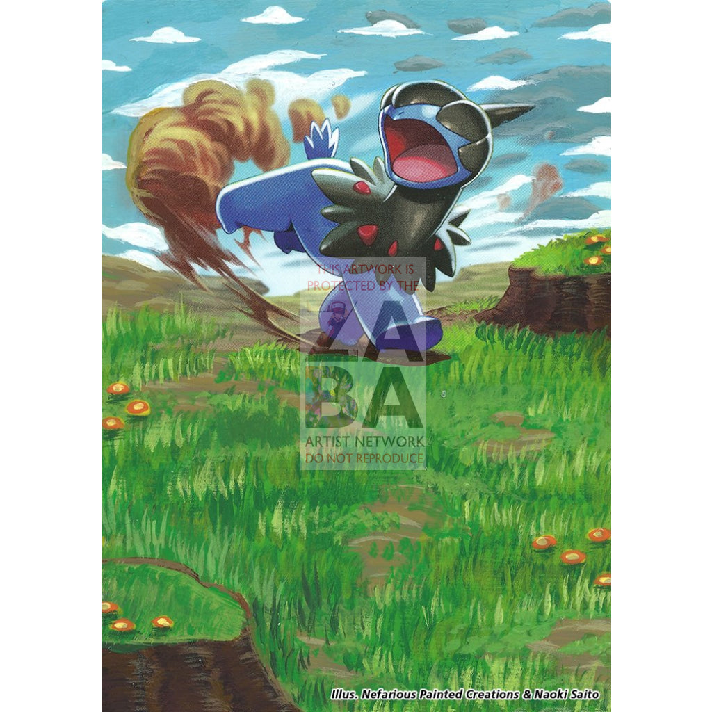 Deino 76/116 Bw Plasma Freeze Extended Art Custom Pokemon Card Silver Holo