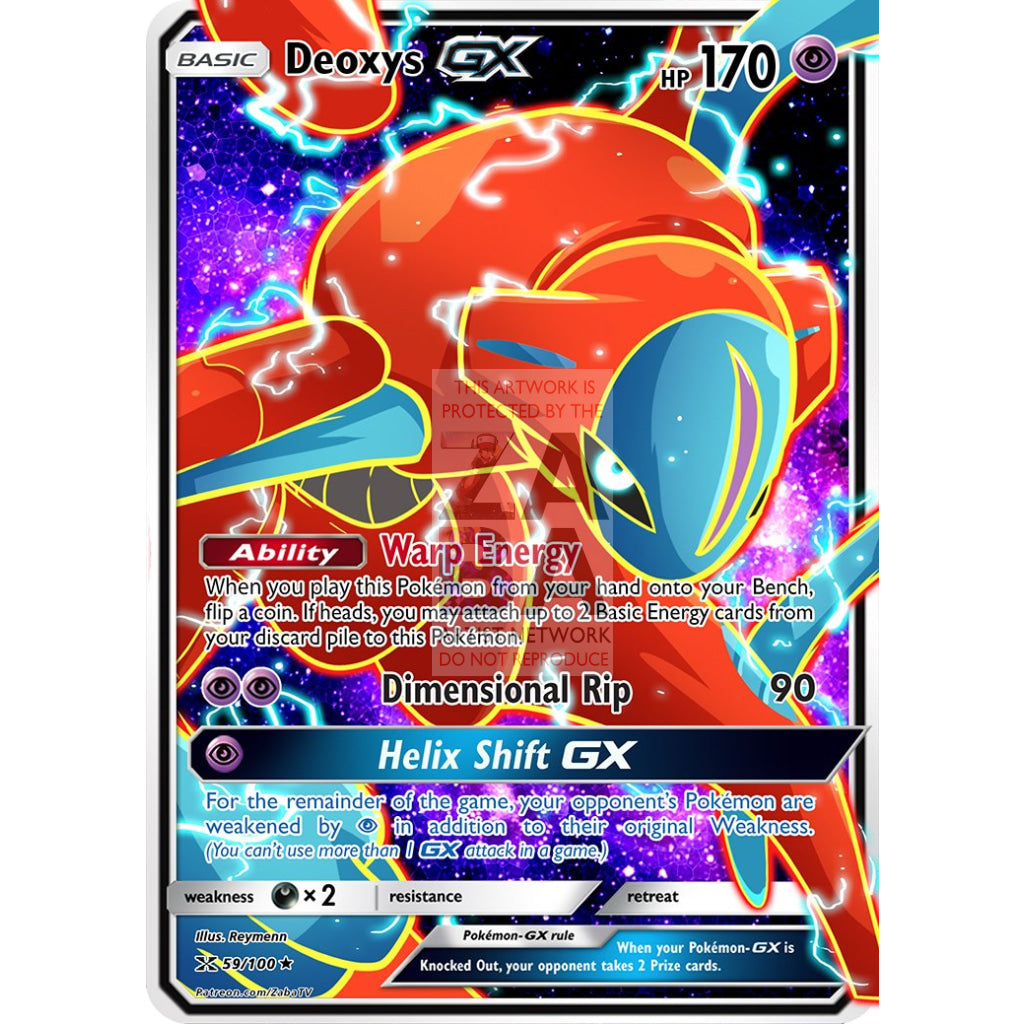 Deoxys GX Custom Pokemon Card - ZabaTV