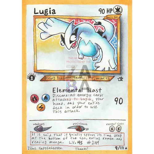Derpy Lugia 9/111 Neo Genesis Custom Pokemon Card