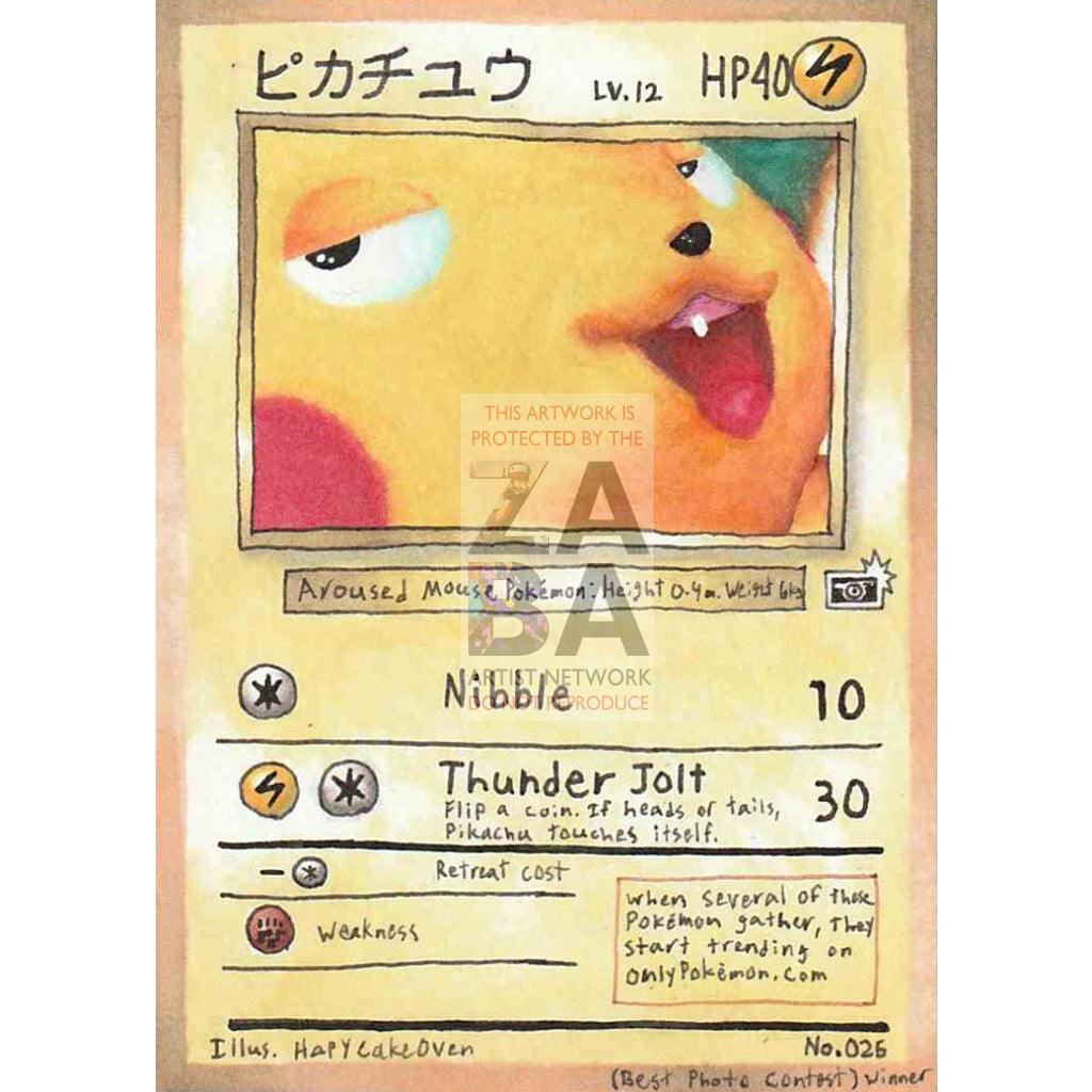 Derpy Pikachu 025 Coro Best Photo Contest Custom Pokemon Card