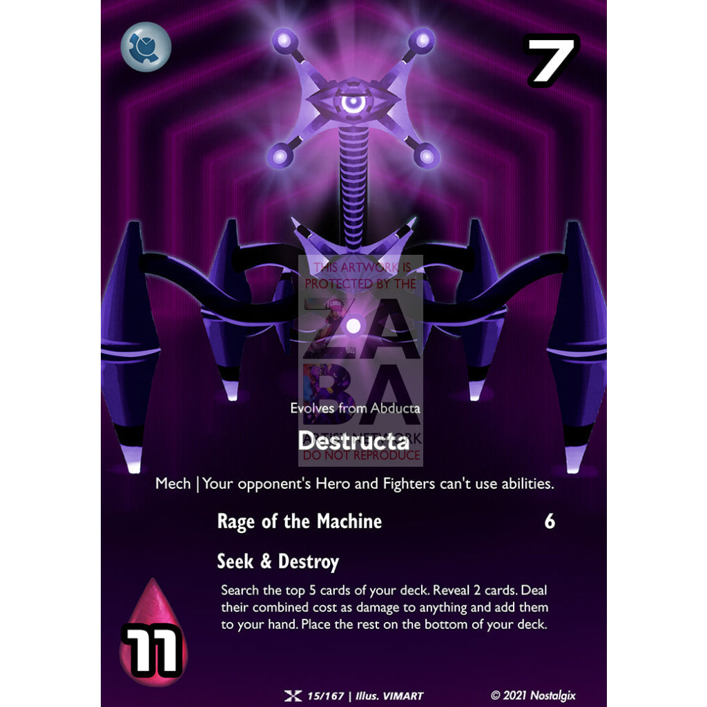 Destructa 15/167 Base Set Extended Art Custom Nostalgix Card With Text / Star Holographic