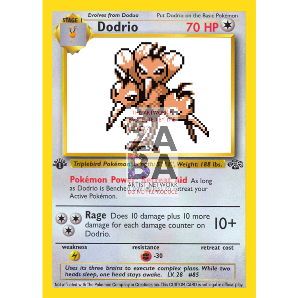 Dodrio Game Sprite Custom Pokemon Card - ZabaTV