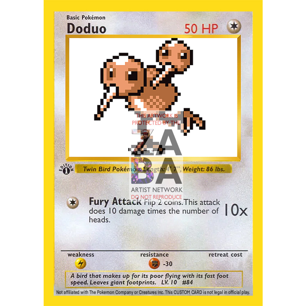 Doduo Game Sprite Custom Pokemon Card - ZabaTV