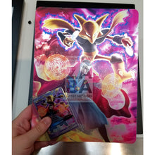 Dr. Strange & Alakazam 8X10.5 Holographic Poster + Custom Card Gift Set Pokemon