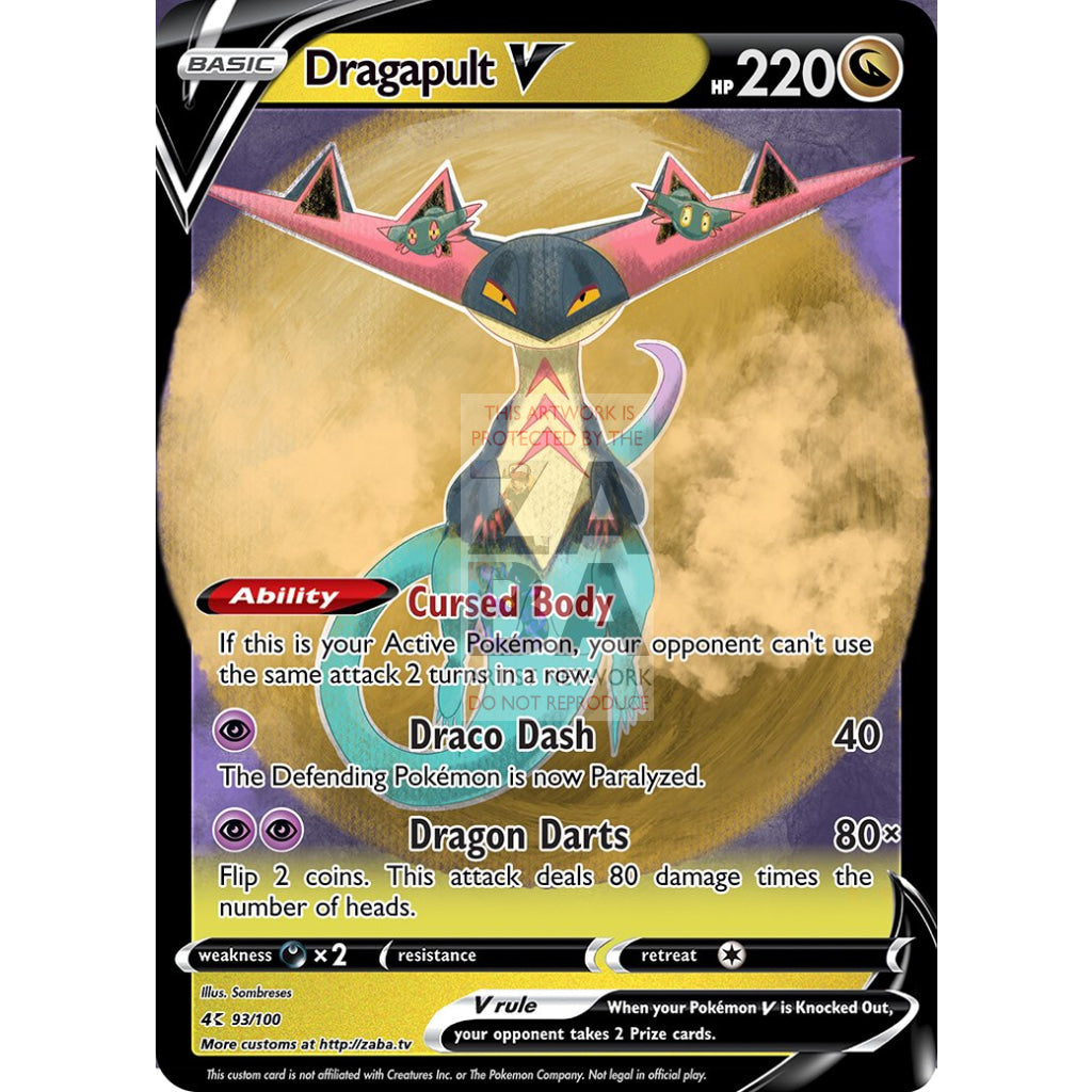 Dragapult V Custom Pokemon Card - ZabaTV