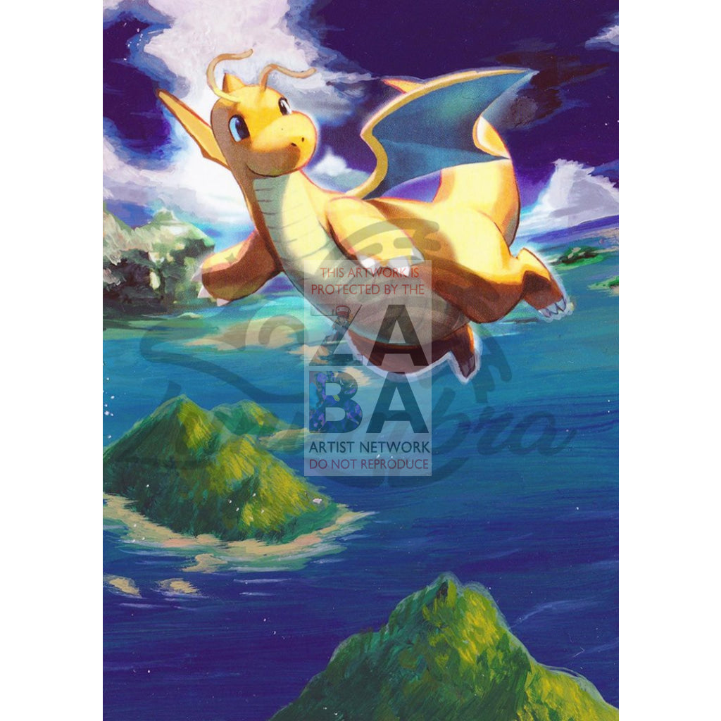Dragonite 51/108 Xy Roaring Skies Extended Art Custom Pokemon Card Textless Silver Holographic