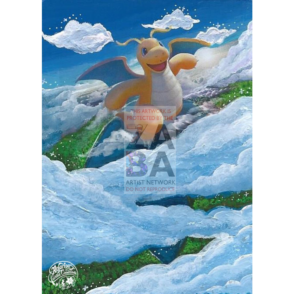 Dragonite 96-149 Sun & Moon Extended Art Custom Pokemon Card Silver Holo