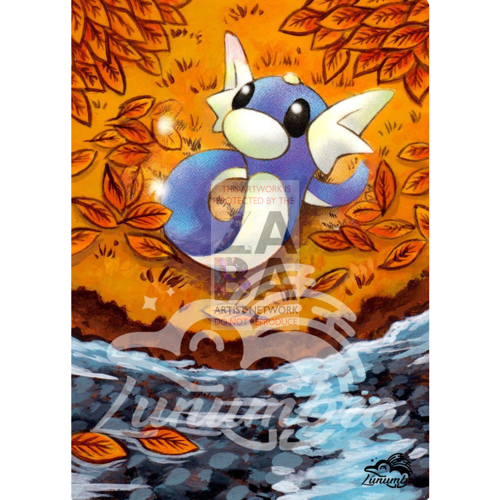 Dratini 107/165 Expedition Extended Art Custom Pokemon Card Textless Silver Holographic