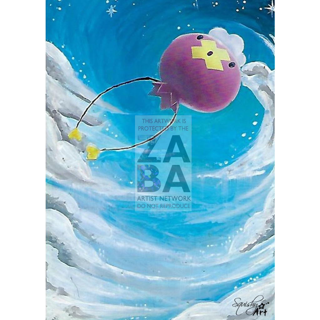 Drifloon 103/153 Supreme Victors Extended Art Custom Pokemon Card Textless Silver Holographic