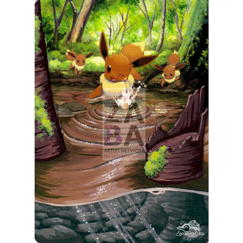Eevee 105/138 Ultra Prism V.2 Extended Art Custom Pokemon Card Silver Foil