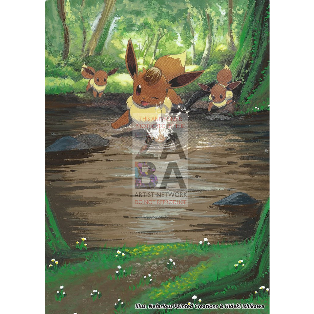 Eevee 105/156 Ultra Prism Extended Art Custom Pokemon Card Silver Holo