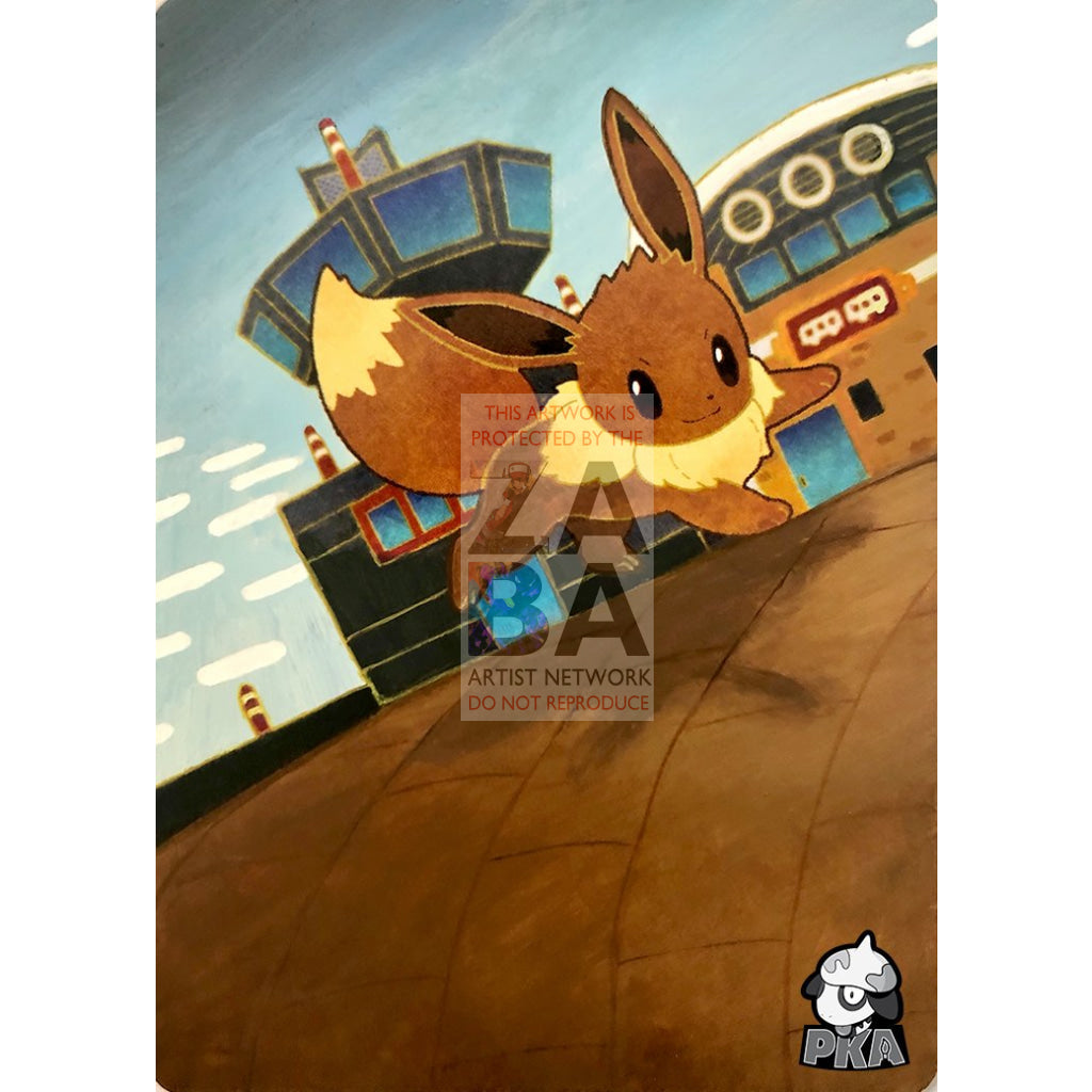Eevee 47/90 Undaunted Extended Art Custom Pokemon Card Silver Holographic