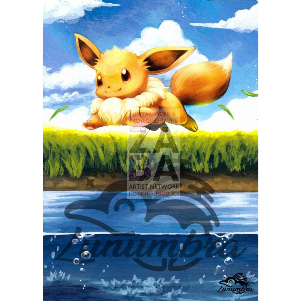 Eevee 80/111 Xy Furious Fists Extended Art Custom Pokemon Card Textless Silver Holographic