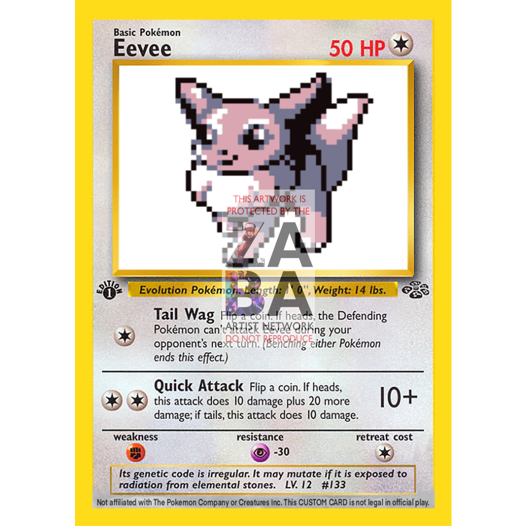 Eevee Game Sprite Custom Pokemon Card - ZabaTV