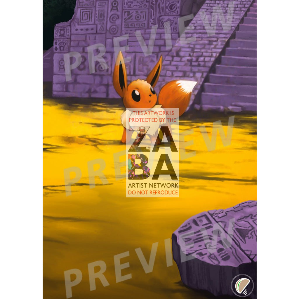 Eevee No. 133 Neo 2 (Japanese Set) Extended Art Custom Pokemon Card - ZabaTV