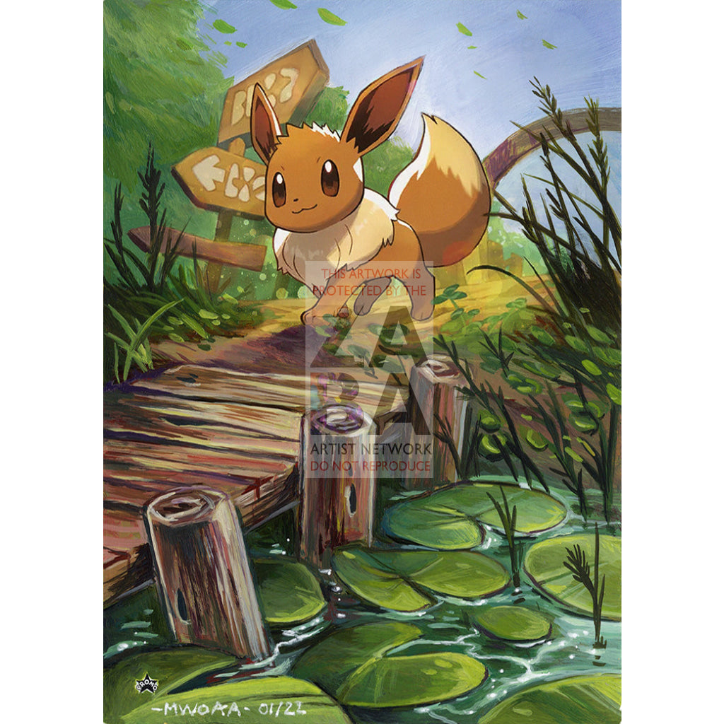Eevee SWSH095 Promo Extended Art Custom Pokemon Card - ZabaTV
