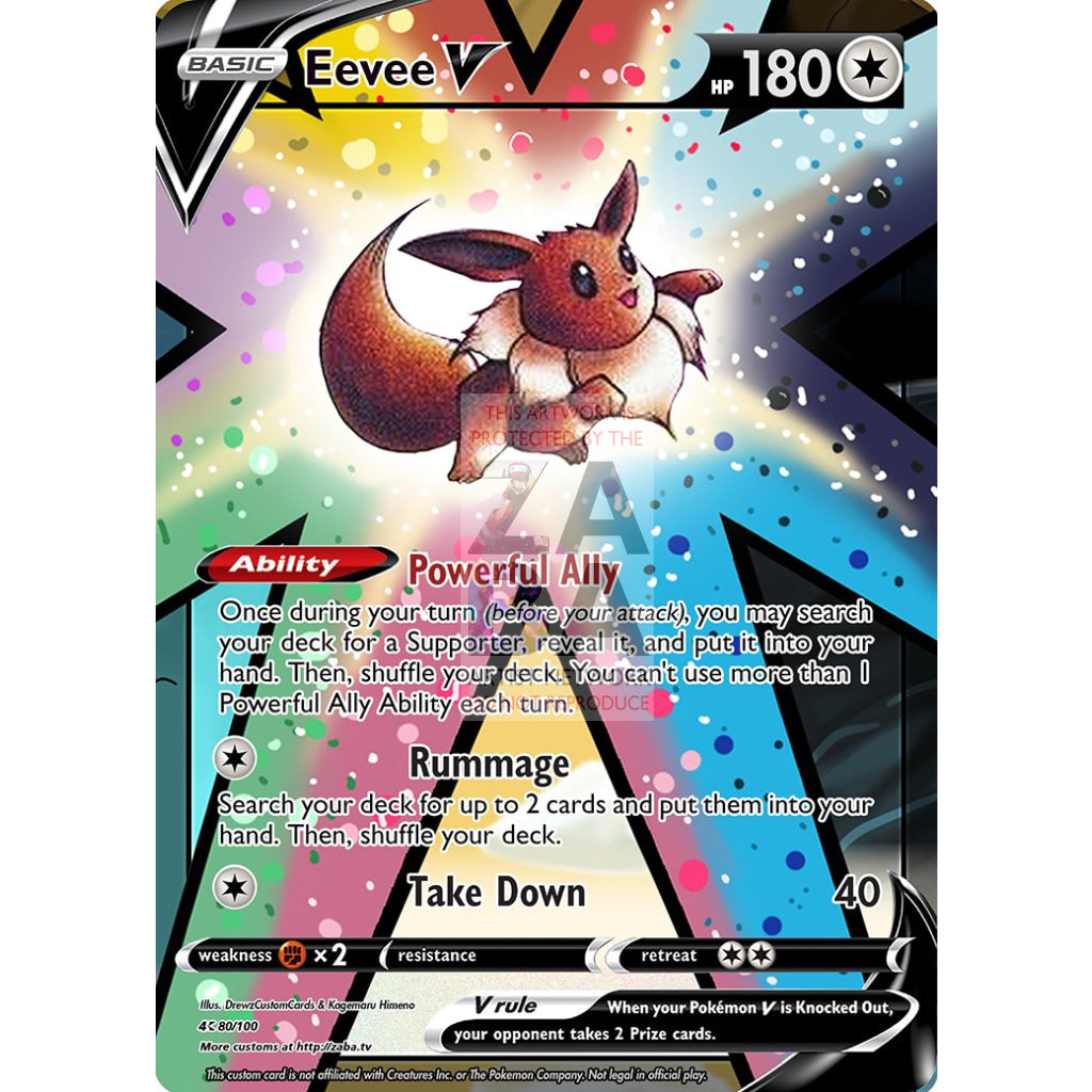 Eevee V Custom Pokemon Card