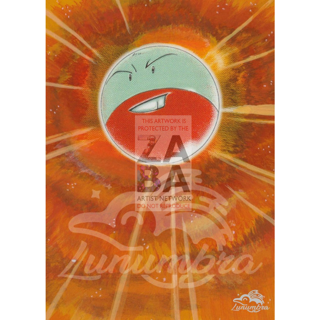 Electrode 18/64 Jungle Set Extended Art Custom Pokemon Card Textless Silver Holographic