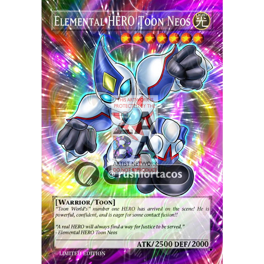 Elemental HERO Toon Neos Full Art ORICA - Custom Yu-Gi-Oh! Card - ZabaTV